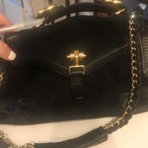 Treesje Black Anaconda leather bag